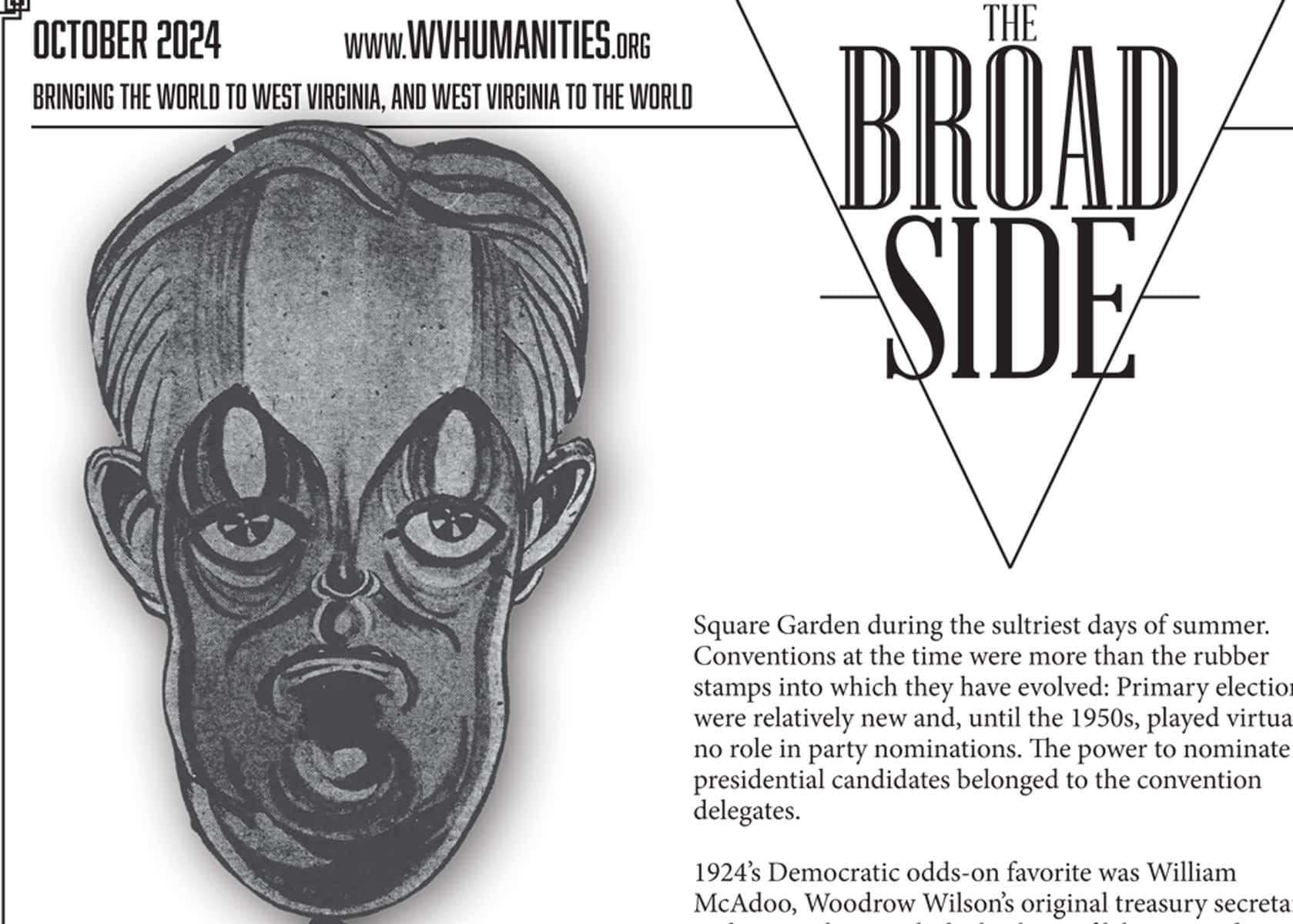 Masthead of the October 2024 issue of The Broad Side